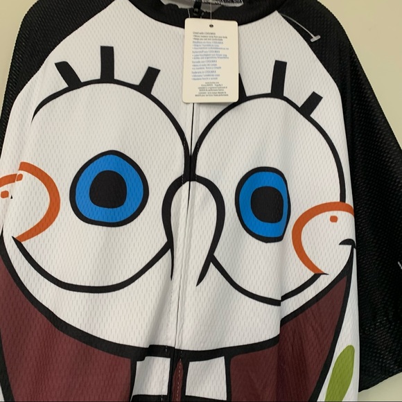 New-Vaggesport Spongebob cycling Jersey bike shirt with reflective & pockets 3xl - Picture 4 of 11
